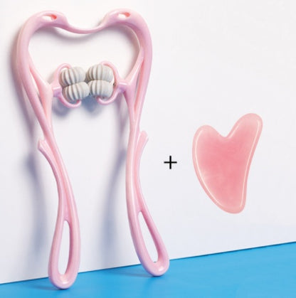 6-Wheel Manual Neck Massager – Multifunctional Roller for Pain Relief & Relaxation