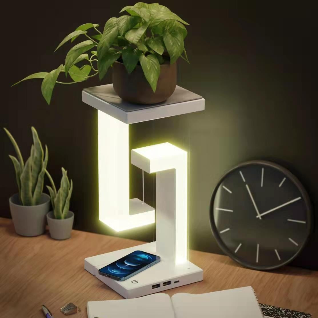 Creative Floating Balance Lamp – Wireless Charging Magnetic Suspension Table Light