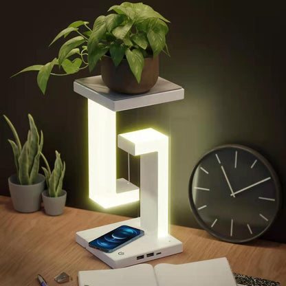 Creative Floating Balance Lamp – Wireless Charging Magnetic Suspension Table Light