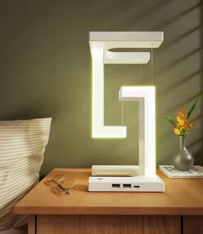 Creative Floating Balance Lamp – Wireless Charging Magnetic Suspension Table Light