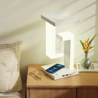 Creative Floating Balance Lamp – Wireless Charging Magnetic Suspension Table Light