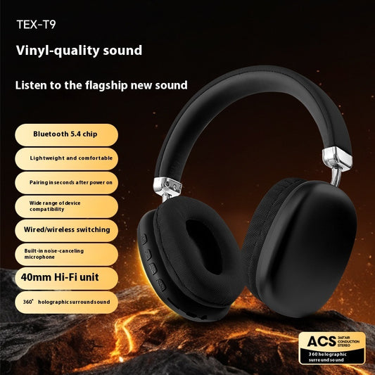 TEX-T9 Bluetooth Headset Wireless Headphone Head-mounted