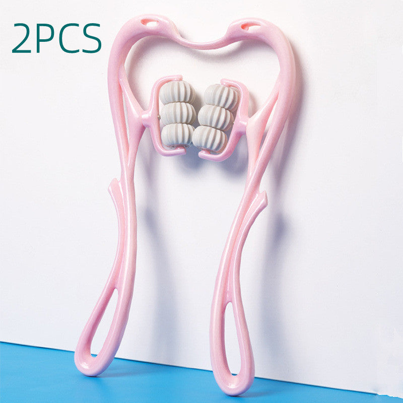 6-Wheel Manual Neck Massager – Multifunctional Roller for Pain Relief & Relaxation