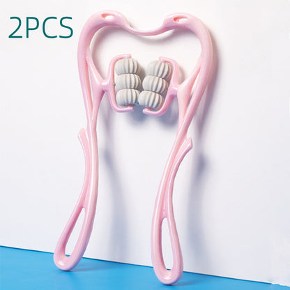 6-Wheel Manual Neck Massager – Multifunctional Roller for Pain Relief & Relaxation