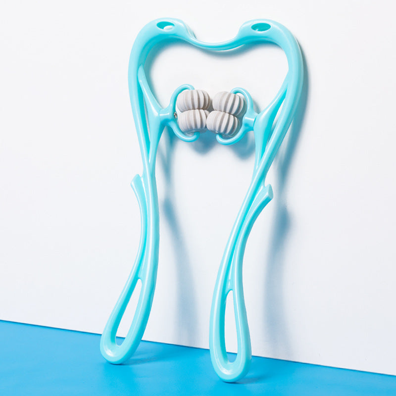 6-Wheel Manual Neck Massager – Multifunctional Roller for Pain Relief & Relaxation