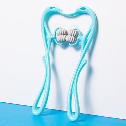 6-Wheel Manual Neck Massager – Multifunctional Roller for Pain Relief & Relaxation