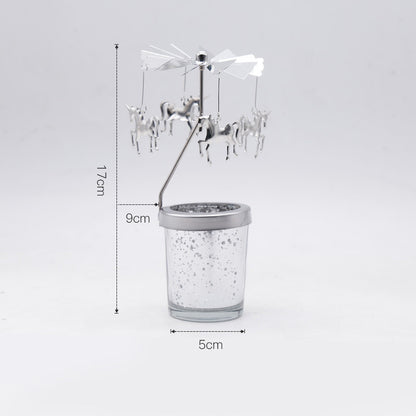 Ins European Style Walking Light Rotating Candle Holder