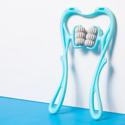 6-Wheel Manual Neck Massager – Multifunctional Roller for Pain Relief & Relaxation