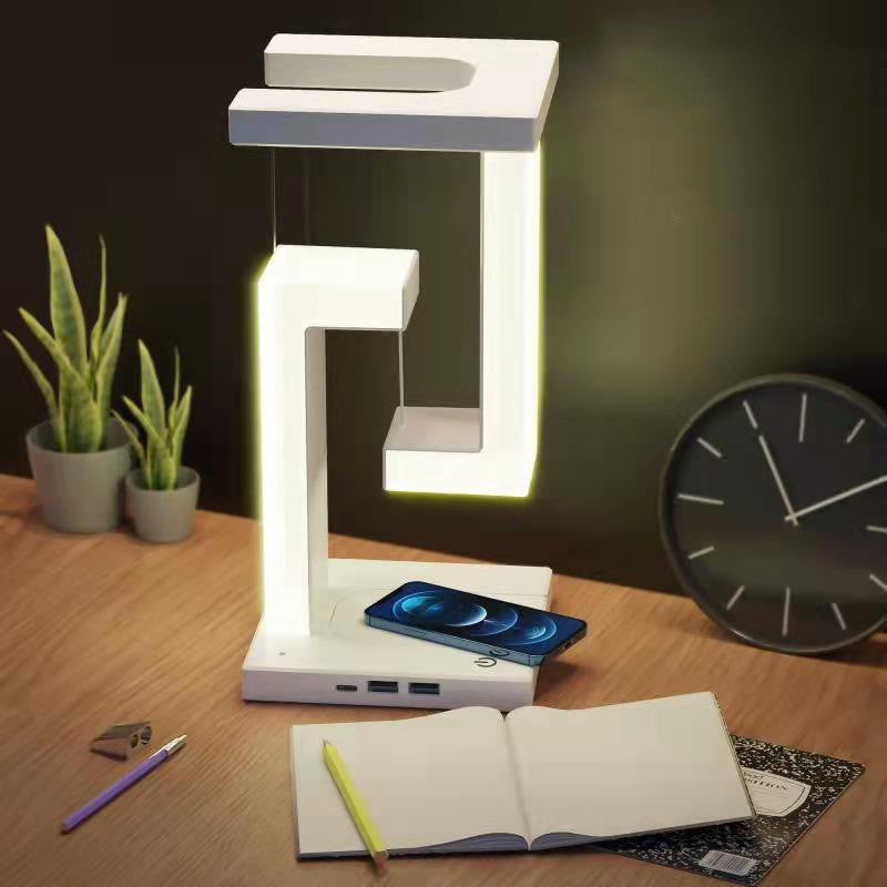 Creative Floating Balance Lamp – Wireless Charging Magnetic Suspension Table Light