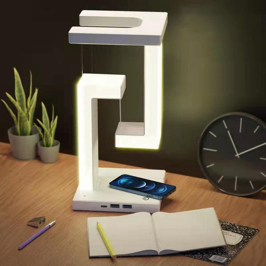 Creative Floating Balance Lamp – Wireless Charging Magnetic Suspension Table Light